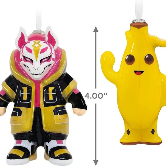 Fortnite Drift and Peely Hallmark Decoupage Christmas Ornaments, Set of 2 - Picture 3 of 7